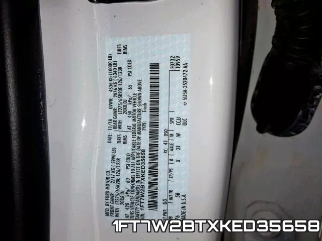 1FT7W2BTXKED35658 фото 2