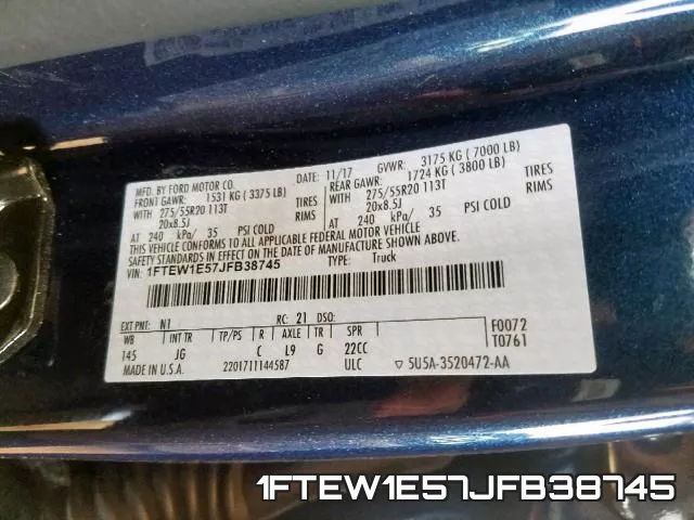 1FTEW1E57JFB38745 фото 2