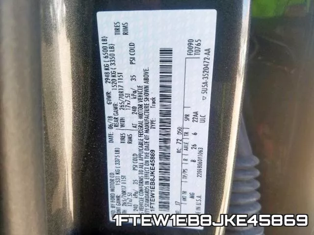 1FTEW1EB8JKE45869 фото 2