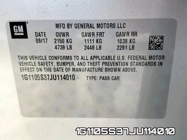 1G1105S37JU114010 фото 2