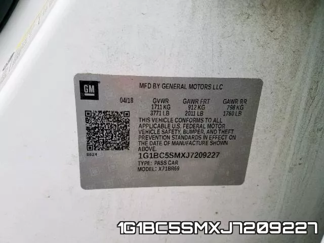 1G1BC5SMXJ7209227 фото 2