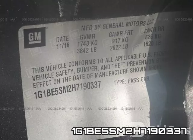 1G1BE5SM2H7190337 фото 10