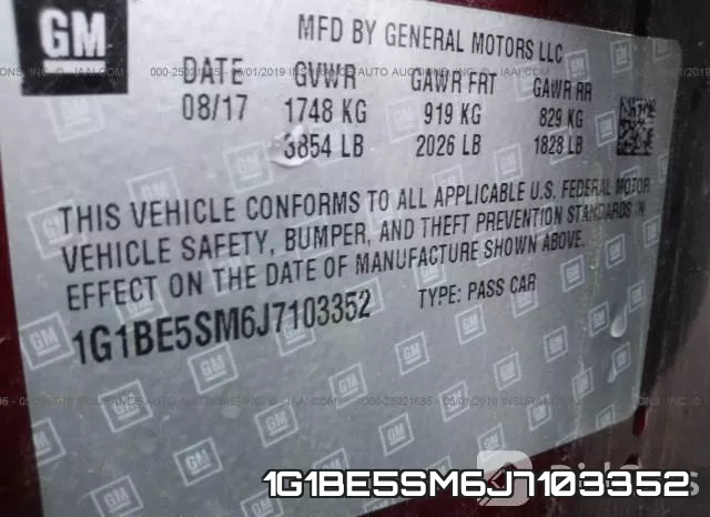 1G1BE5SM6J7103352 фото 10