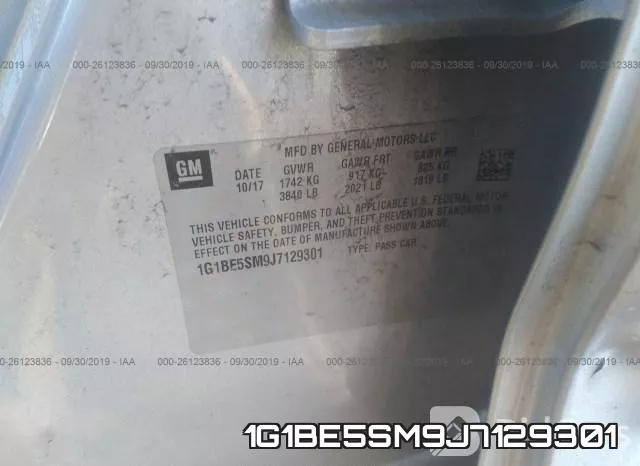 1G1BE5SM9J7129301 фото 10
