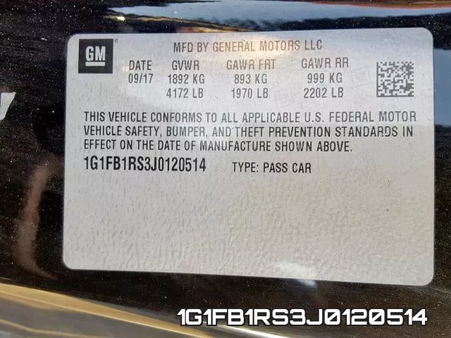 1G1FB1RS3J0120514 фото 2