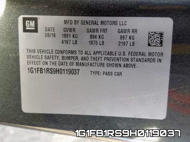 1G1FB1RS9H0119037 фото 2