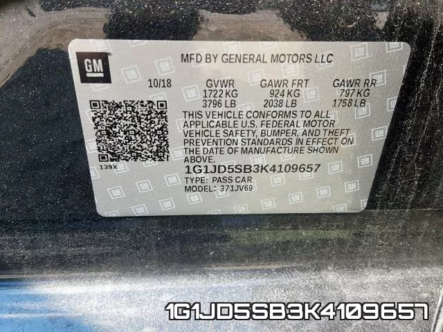 1G1JD5SB3K4109657 фото 2