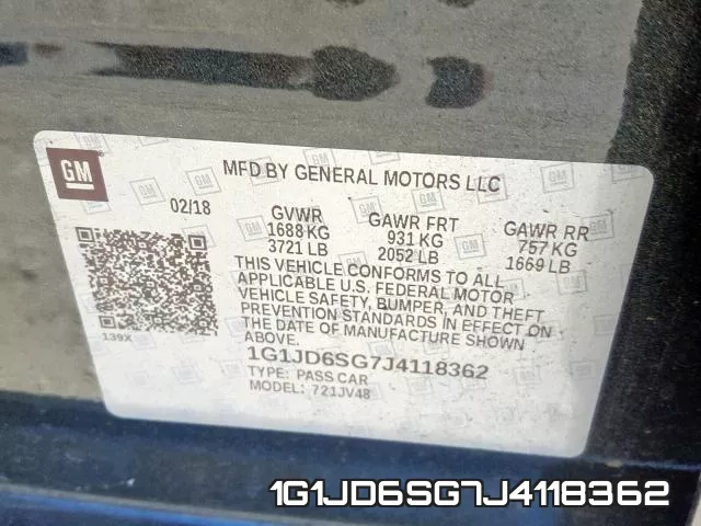 1G1JD6SG7J4118362 фото 2