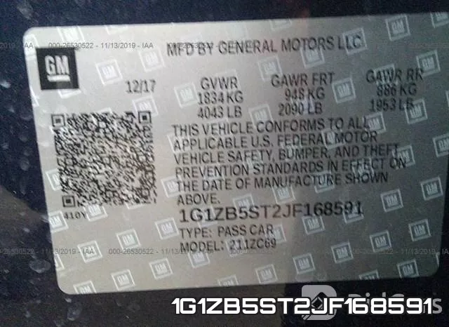 1G1ZB5ST2JF168591 фото 10