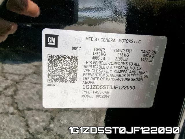 1G1ZD5ST0JF122090 фото 2