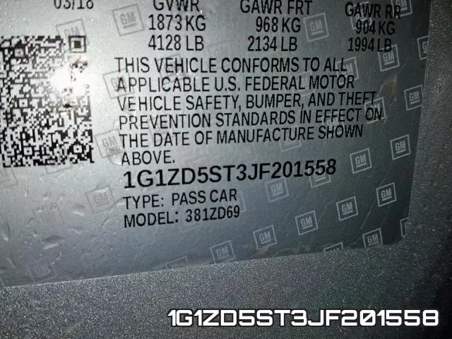 1G1ZD5ST3JF201558 фото 2