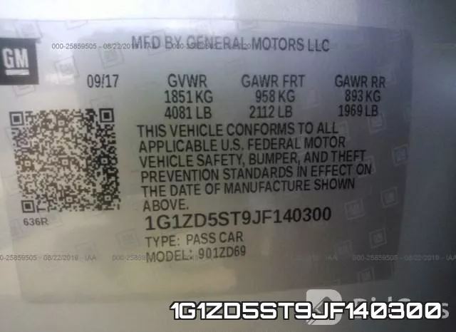 1G1ZD5ST9JF140300 фото 10