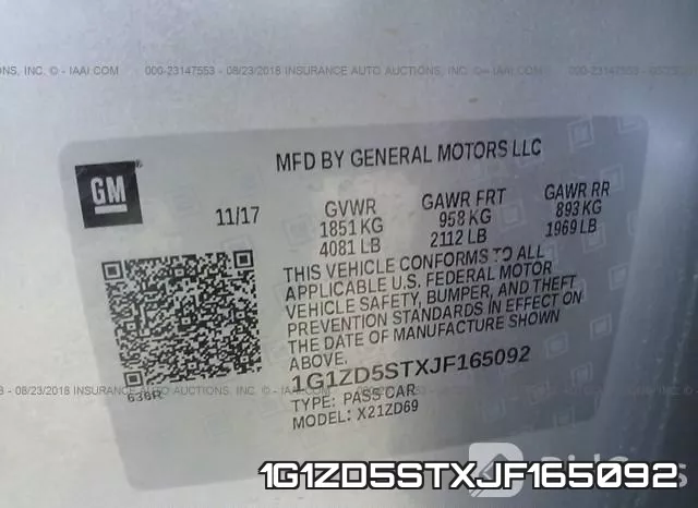 1G1ZD5STXJF165092 фото 10