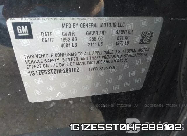 1G1ZE5ST0HF288102 фото 9