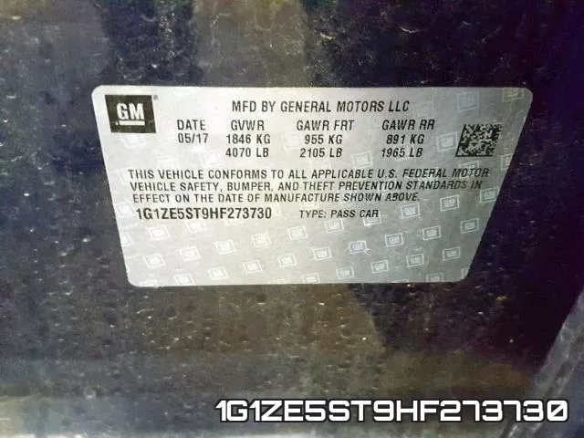 1G1ZE5ST9HF273730 фото 2