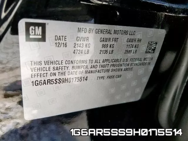 1G6AR5SS9H0175514 фото 2