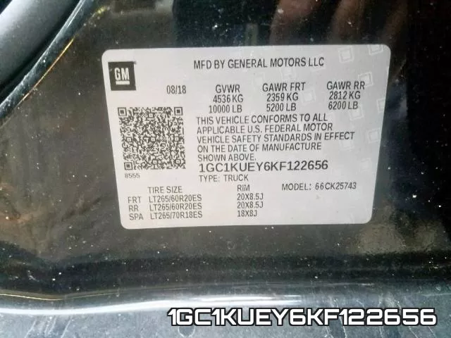 1GC1KUEY6KF122656 фото 2