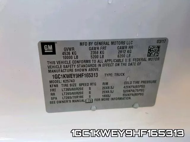 1GC1KWEY9HF165313 фото 2