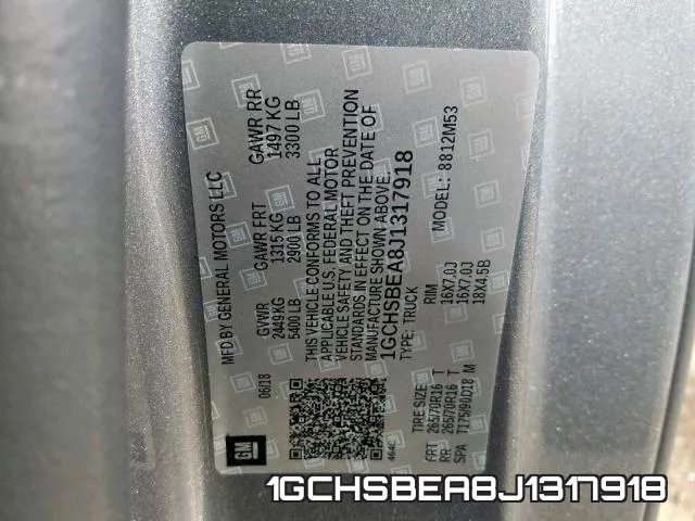 1GCHSBEA8J1317918 фото 2