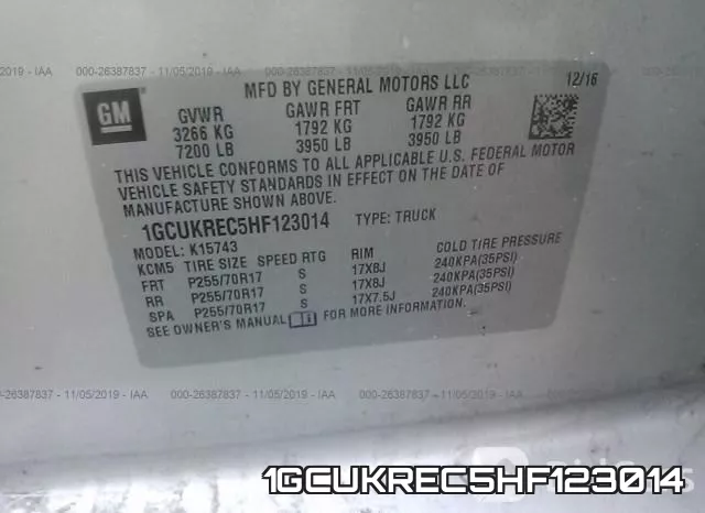 1GCUKREC5HF123014 фото 10