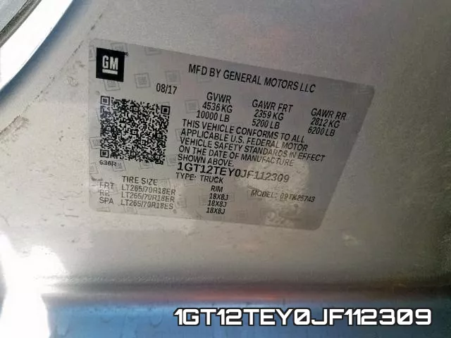 1GT12TEY0JF112309 фото 2
