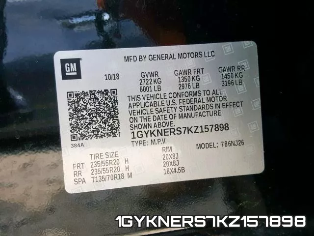1GYKNERS7KZ157898 фото 2