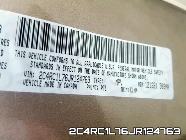 2C4RC1L76JR124763 фото 2