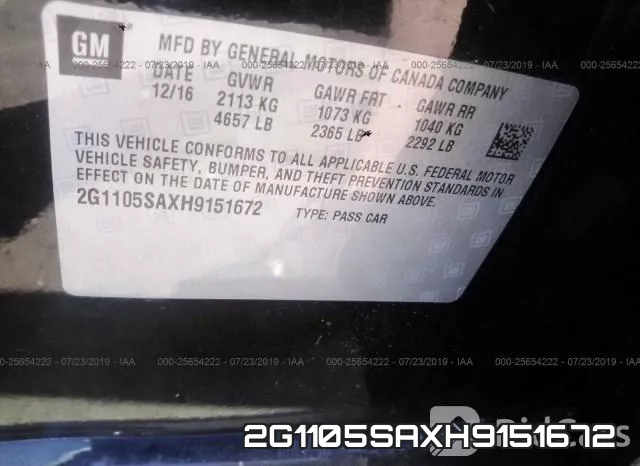 2G1105SAXH9151672 фото 9