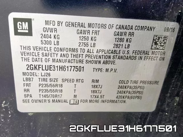 2GKFLUE31H6177501 фото 2