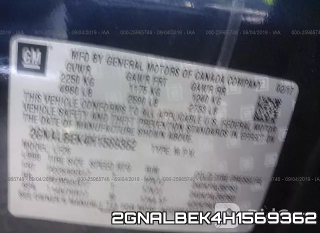 2GNALBEK4H1569362 фото 10