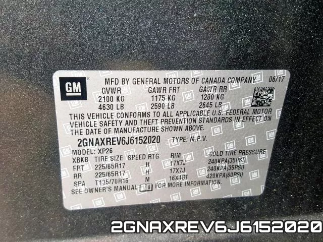 2GNAXREV6J6152020 фото 2
