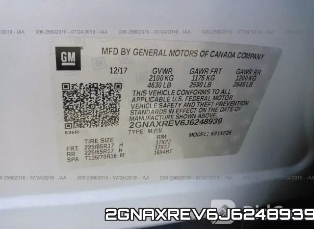 2GNAXREV6J6248939 фото 10
