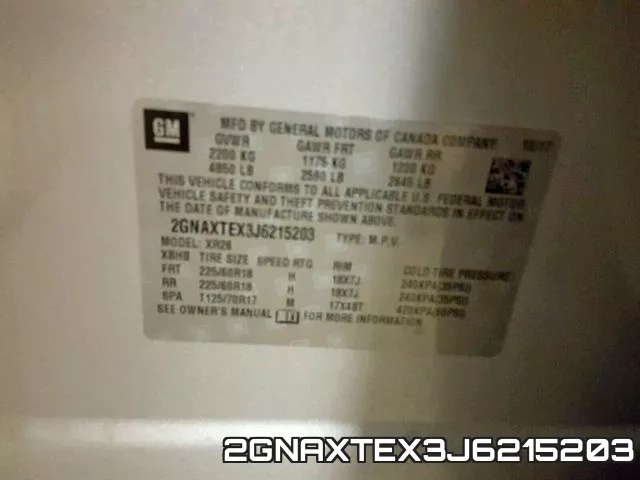 2GNAXTEX3J6215203 фото 2