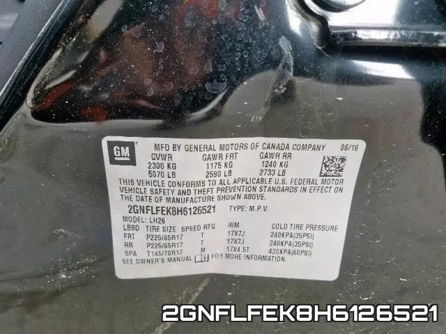 2GNFLFEK8H6126521 фото 2