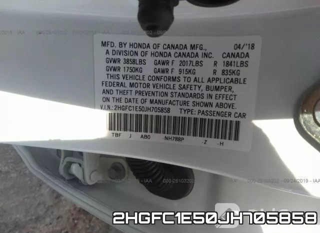 2HGFC1E50JH705858 фото 10
