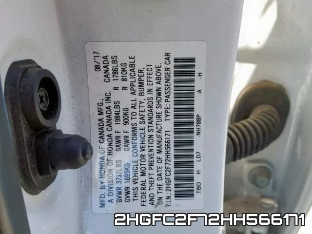 2HGFC2F72HH566171 фото 2