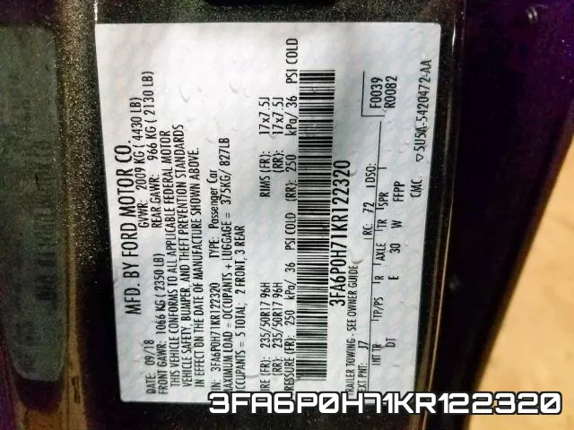 3FA6P0H71KR122320 фото 2
