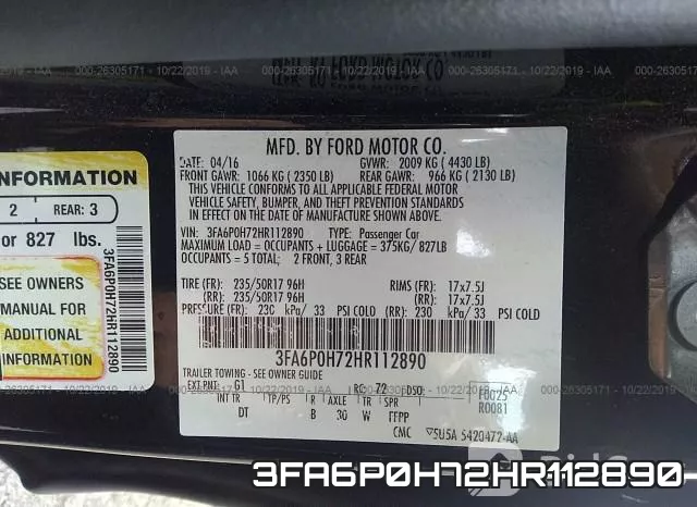 3FA6P0H72HR112890 фото 10