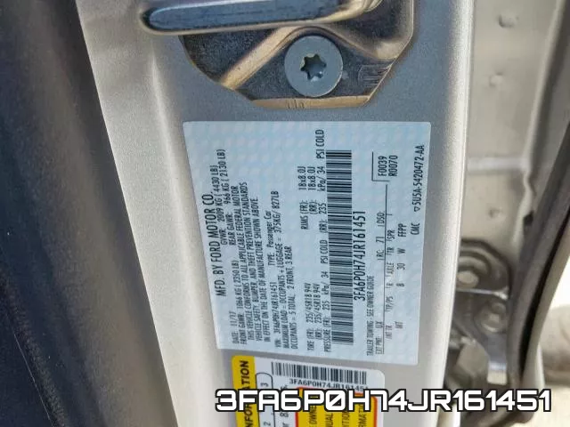 3FA6P0H74JR161451 фото 2