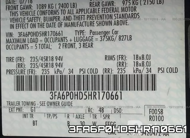 3FA6P0HD5HR170661 фото 10