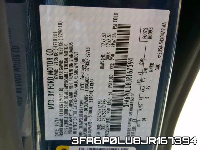 3FA6P0LU8JR167394 фото 2
