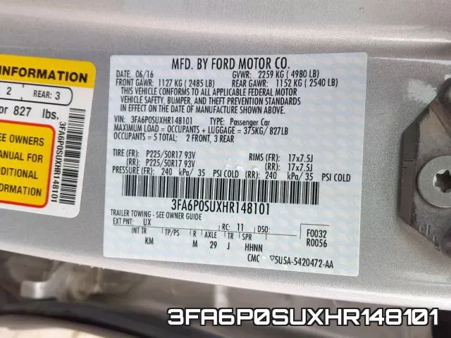 3FA6P0SUXHR148101 фото 2