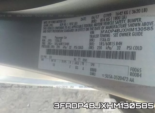 3FADP4BJXHM130585 фото 10