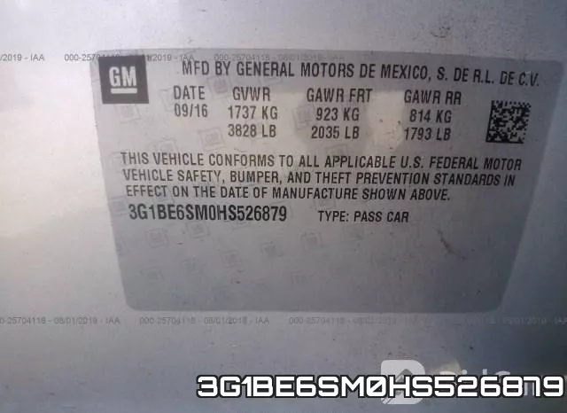 3G1BE6SM0HS526879 фото 10