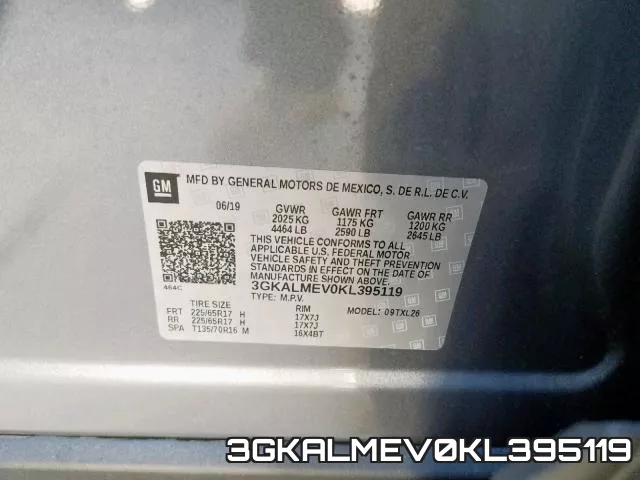 3GKALMEV0KL395119 фото 2