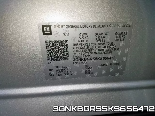 3GNKBGRS5KS656472 фото 2