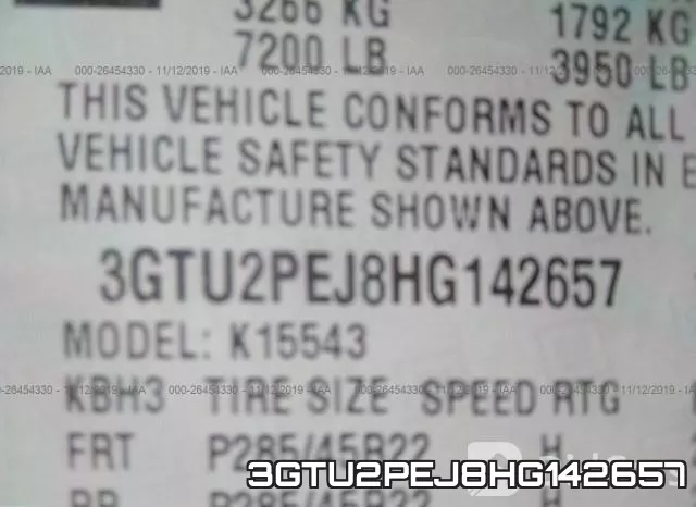 3GTU2PEJ8HG142657 фото 10