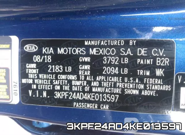 3KPF24AD4KE013597 фото 10