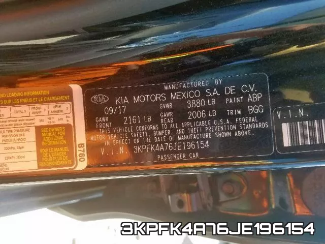 3KPFK4A76JE196154 фото 2
