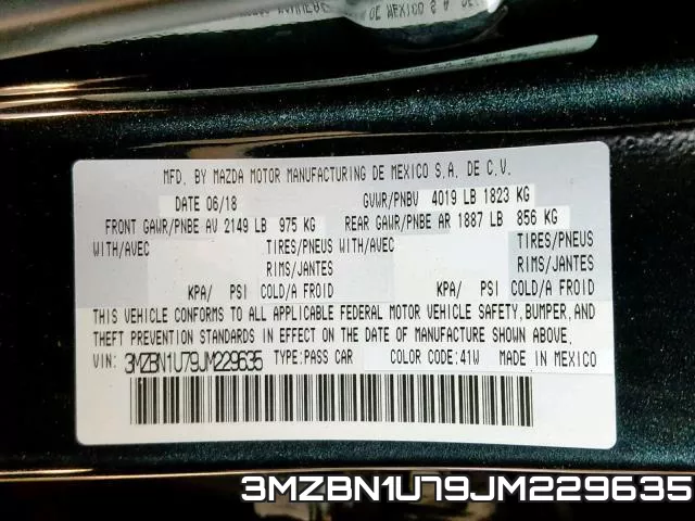 3MZBN1U79JM229635 фото 2